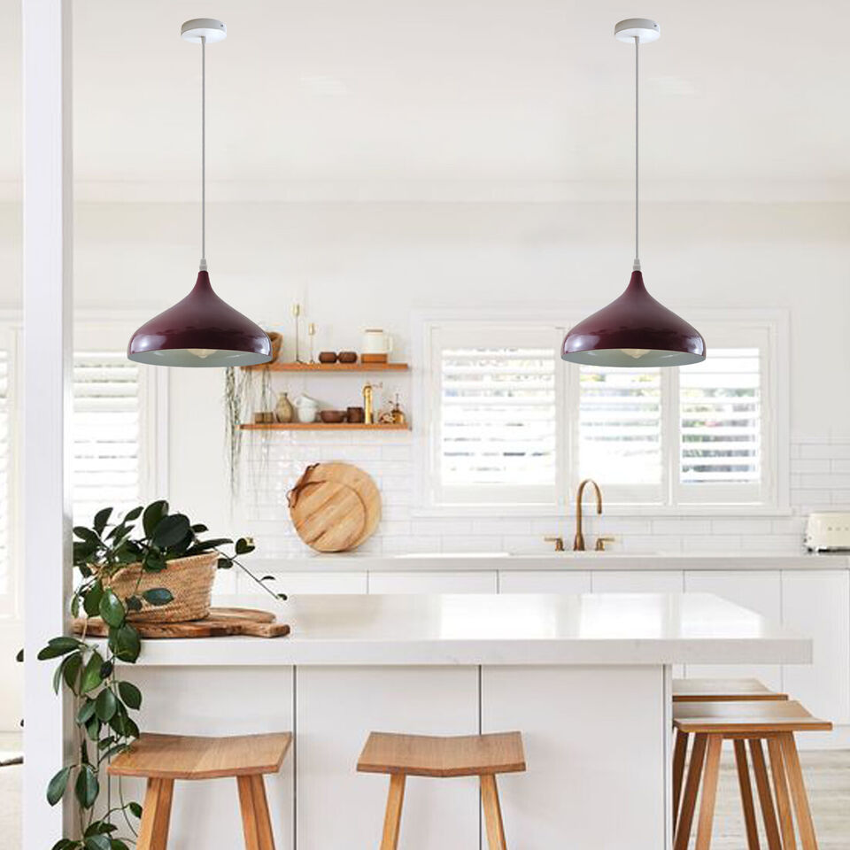 Industrial Dome Metal Ceiling Light Shade, Vintage Retro Pendant Lamp Fixture