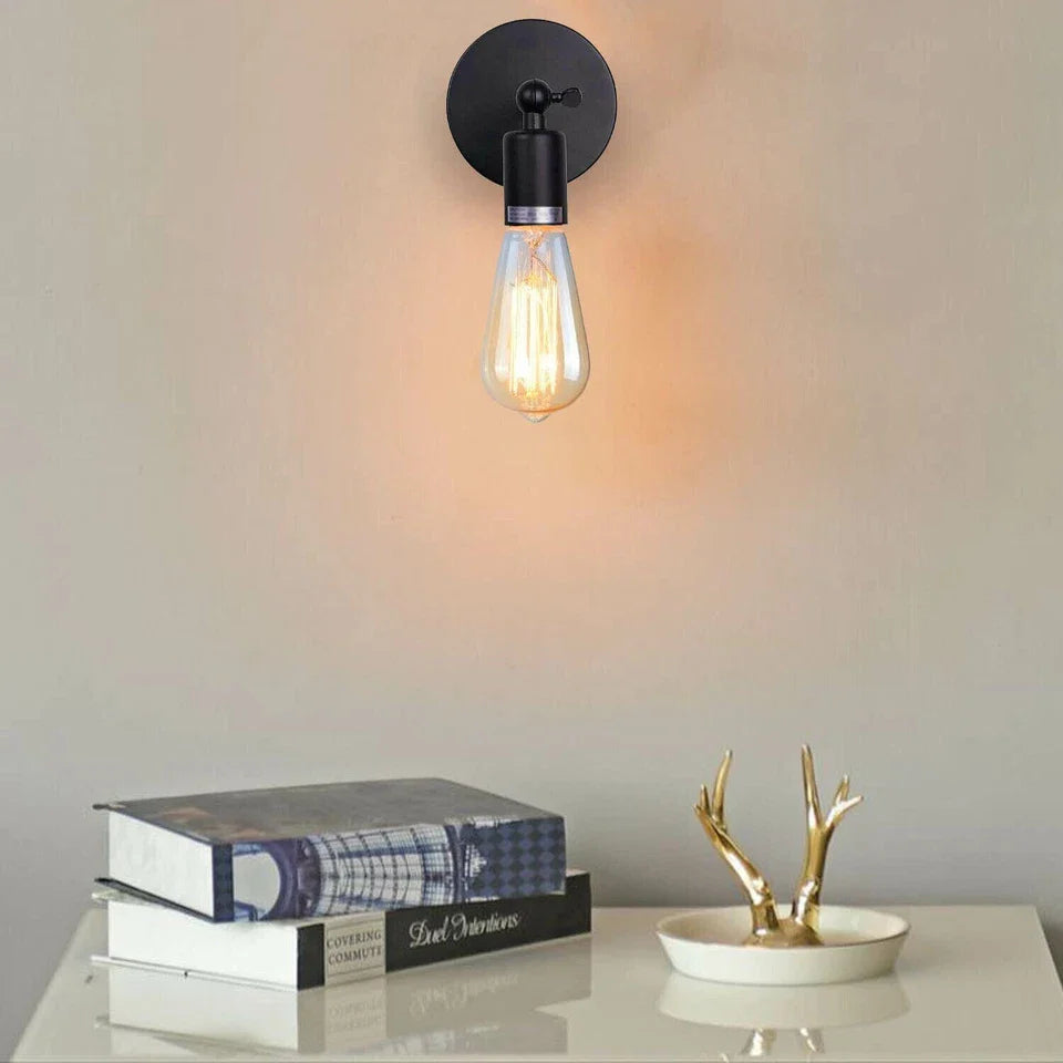 Industrial Retro Iron Metal Wall Sconce Lamp, E27 Adjustable Modern Lighting Fixture