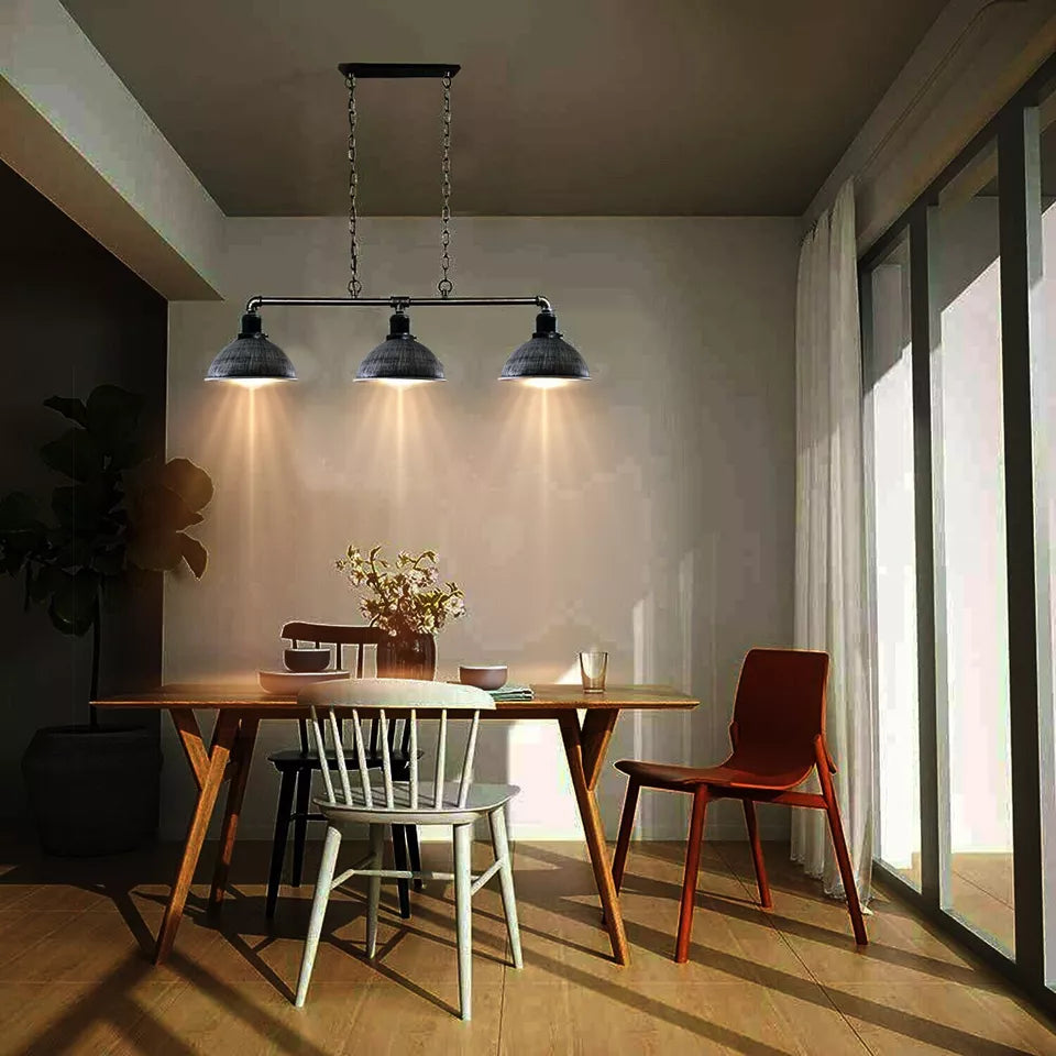 Vintage 3 Way Pendant Ceiling Light Hanging Over dinning Table Lamp ~3800