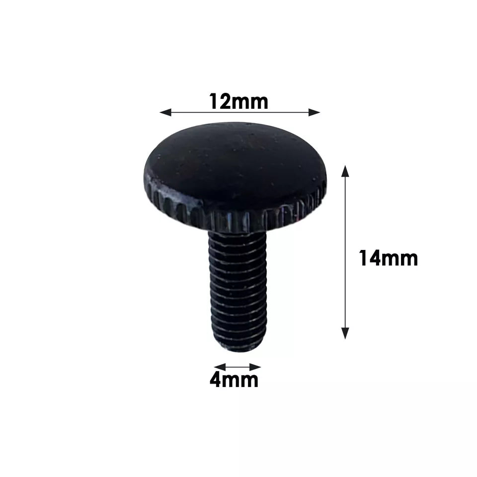 Durable 3-Pack M4 x 12mm Pan Head Hand Tightening Thread Screws for Quick Assembly