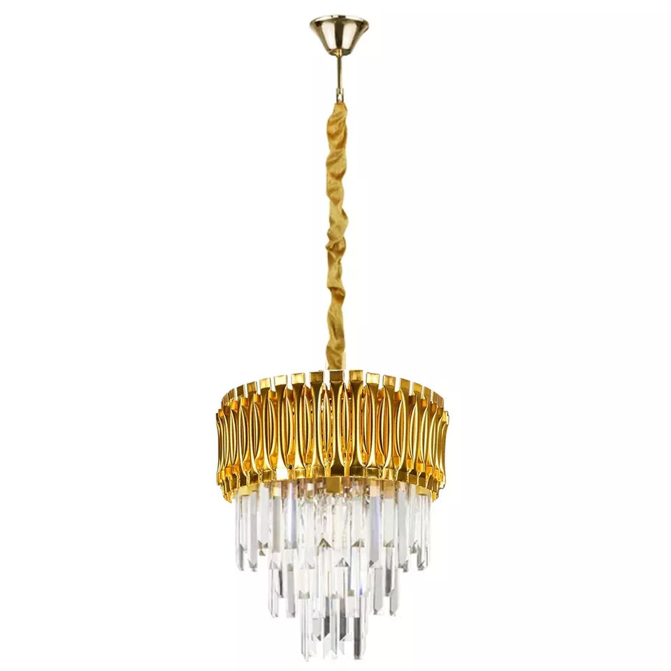 Modern Luxury Gold K9 Crystal LED Ceiling Pendant Light Chandelier Fixture