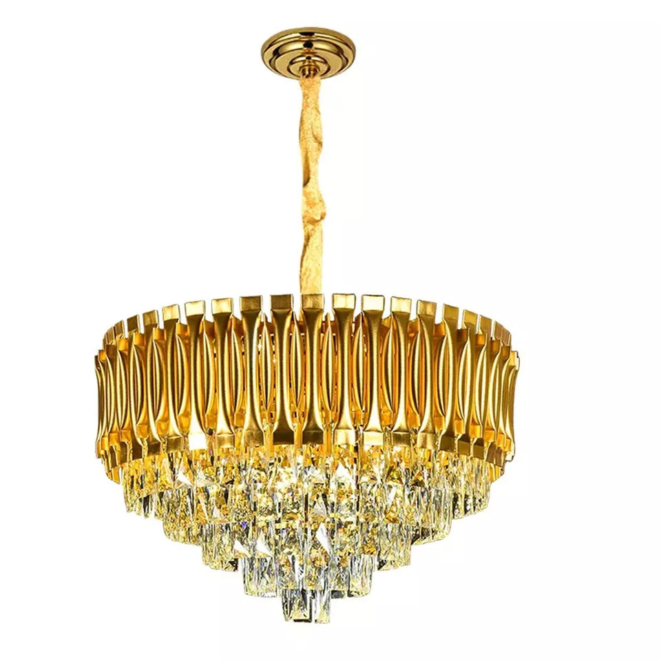 Modern Luxury Gold K9 Crystal LED Ceiling Pendant Light Chandelier Fixture