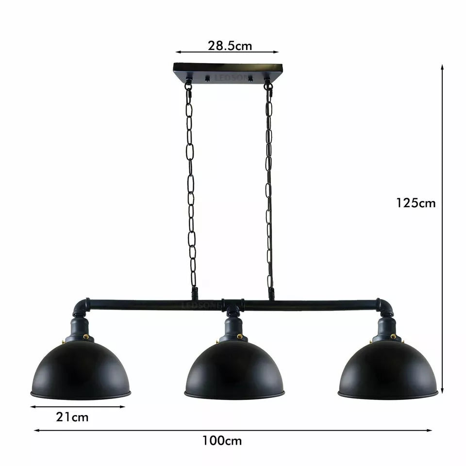 Vintage 3 Way Pendant Ceiling Light Hanging Over dinning Table Lamp ~3800