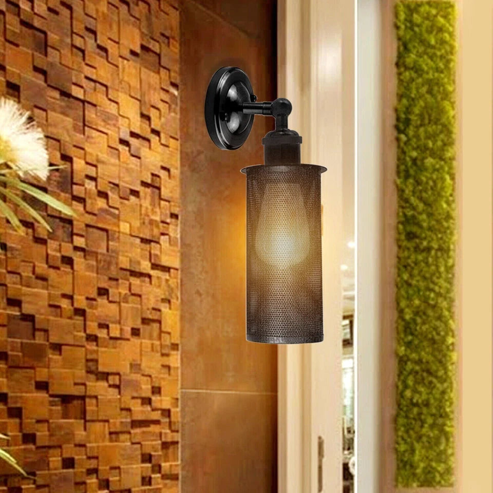 Vintage Wall Lamp Retro Industrial Metal cage Adjustable Wall Light ~ 6010