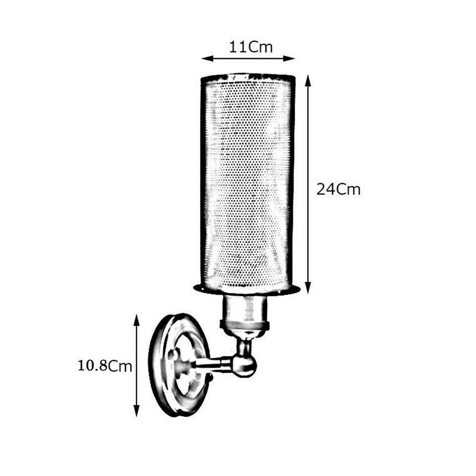 Vintage Wall Lamp Retro Industrial Metal cage Adjustable Wall Light ~ 6010