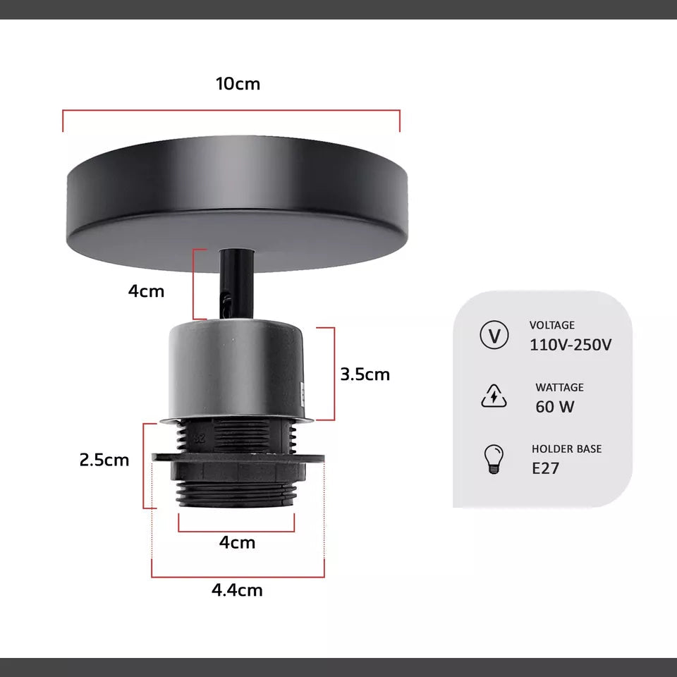 Modern Adjustable Flush Mount Ceiling Light Indoor E27 Lamp ~ 6128