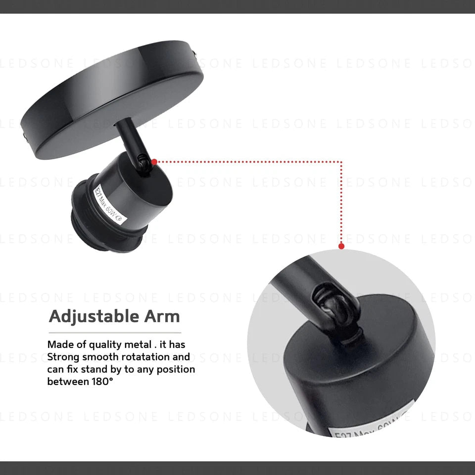 Modern Adjustable Flush Mount Ceiling Light Indoor E27 Lamp ~ 6128