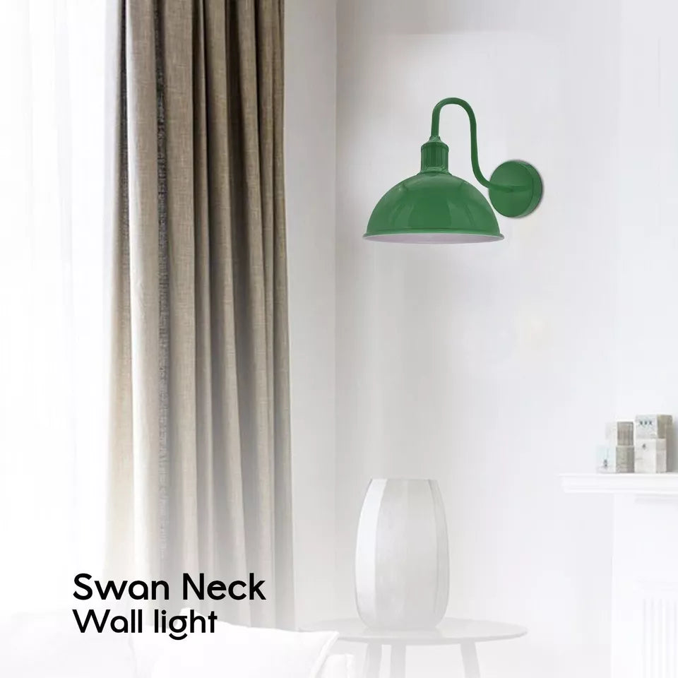 Vintage Industrial Dome Metal E27 Wall Sconce Light Fixture Indoor