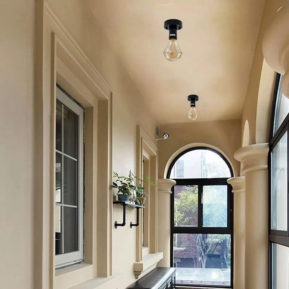 Industrial E27 Plain Pattern Lamp Bulb Holder Edison Light Kit ~6000