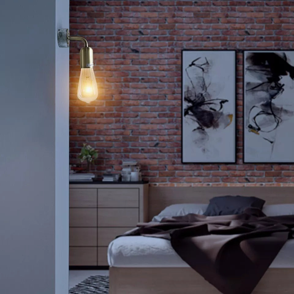 Vintage Wall Sconce Metal Rustic E27 Holder Fitting Wall Lights ~ 6015