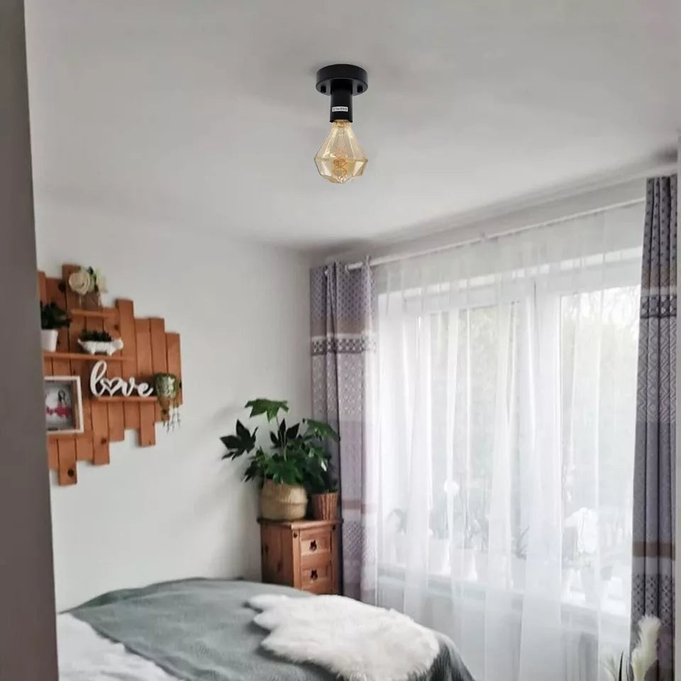 Industrial E27 Plain Pattern Lamp Bulb Holder Edison Light Kit ~6000