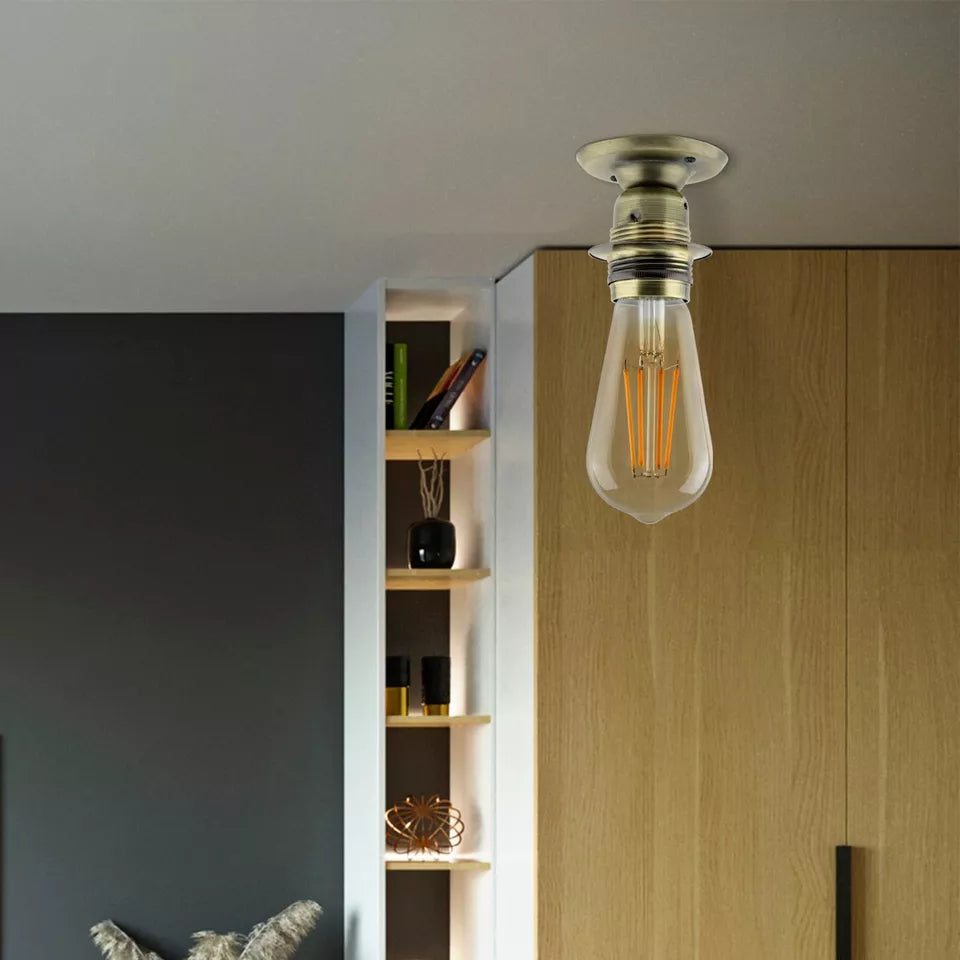 E27 Lamp Bulb Holder Vintage Edison Holder Light Fitting ~6017