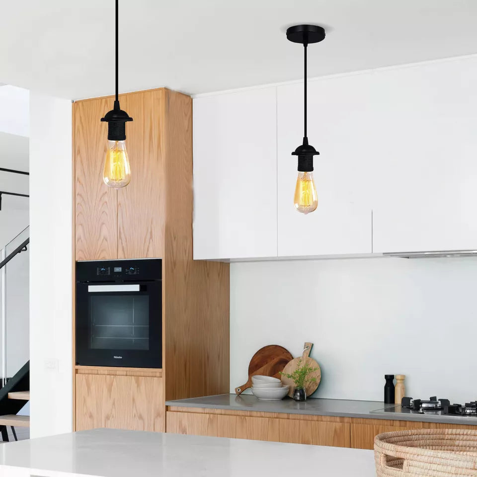 Ceiling Rose PVC Cable Hanging Pendant Lamp Holder Light Fitting Kit ~ 6001