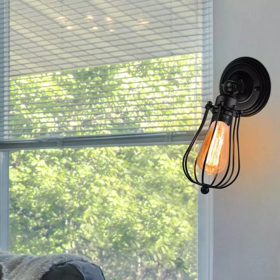 Vintage Wall Light Industrial Cage Wall Lights Lamps ~ 6004