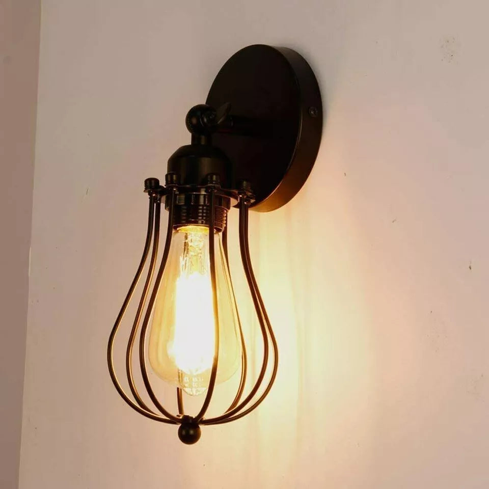 Vintage Wall Light Industrial Cage Wall Lights Lamps ~ 6004