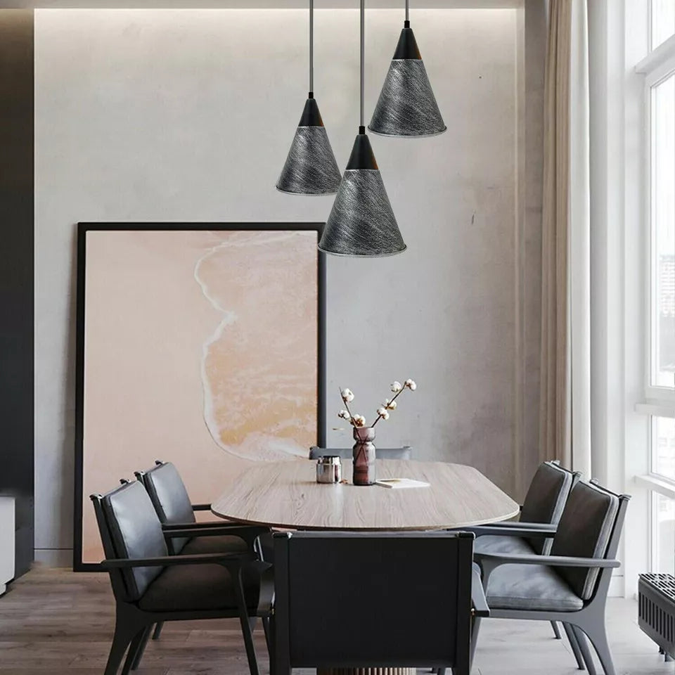 Industrial Vintage Metal Ceiling Pendant Light Fixture - Adjustable Retro Lamp
