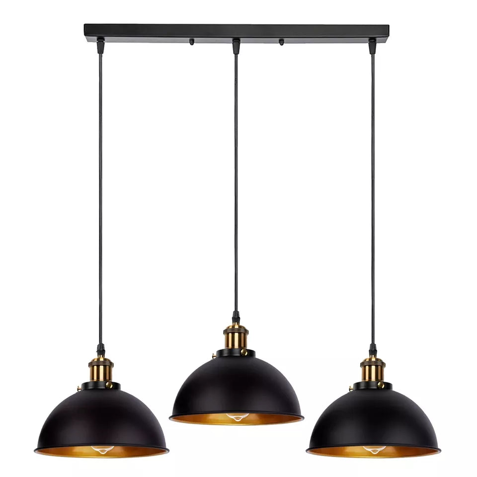 Vintage Industrial Metal Pendant Ceiling Light Lamp, Adjustable Loft Style E27 Fixture