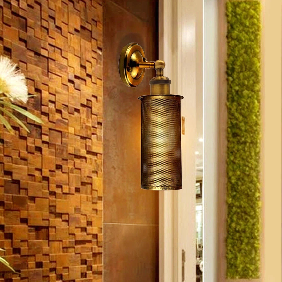 Vintage Wall Lamp Retro Industrial Metal cage Adjustable Wall Light ~ 6010