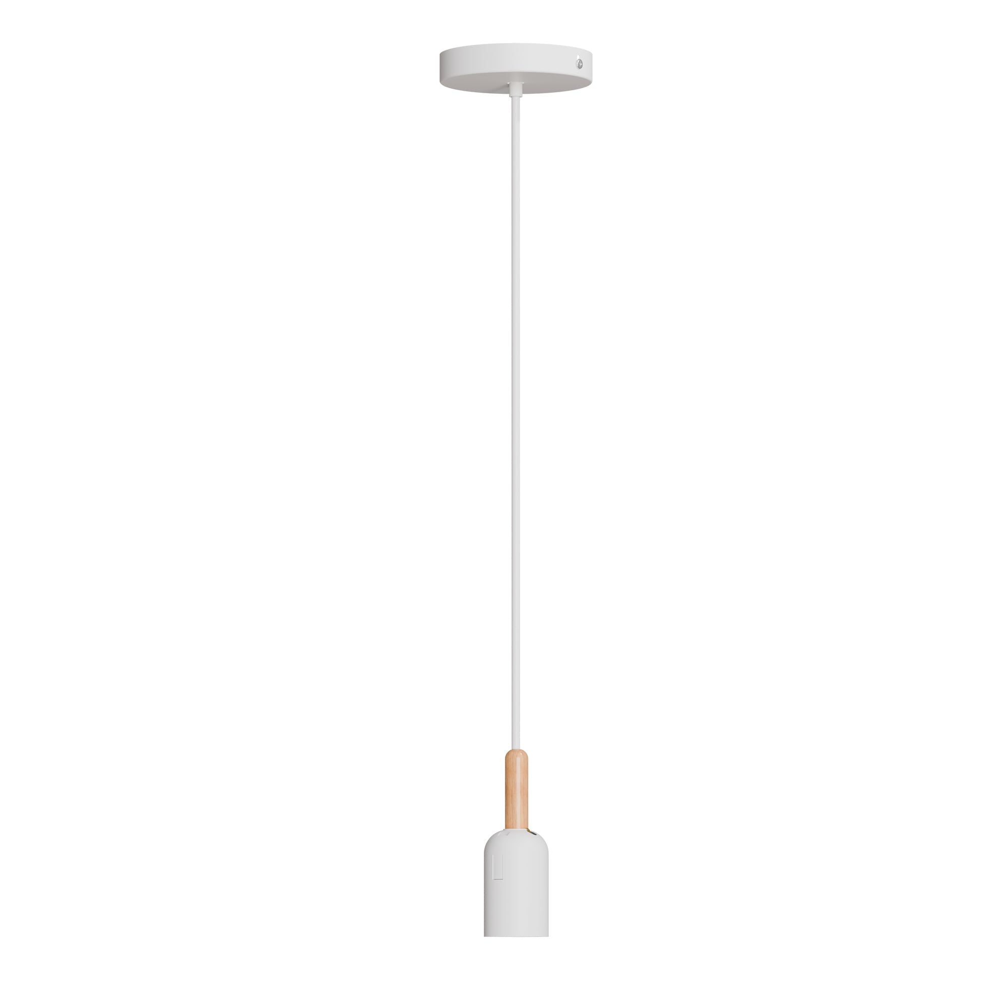 White Retro Metal Ceiling Pendant Light Holder E27 Modern Design