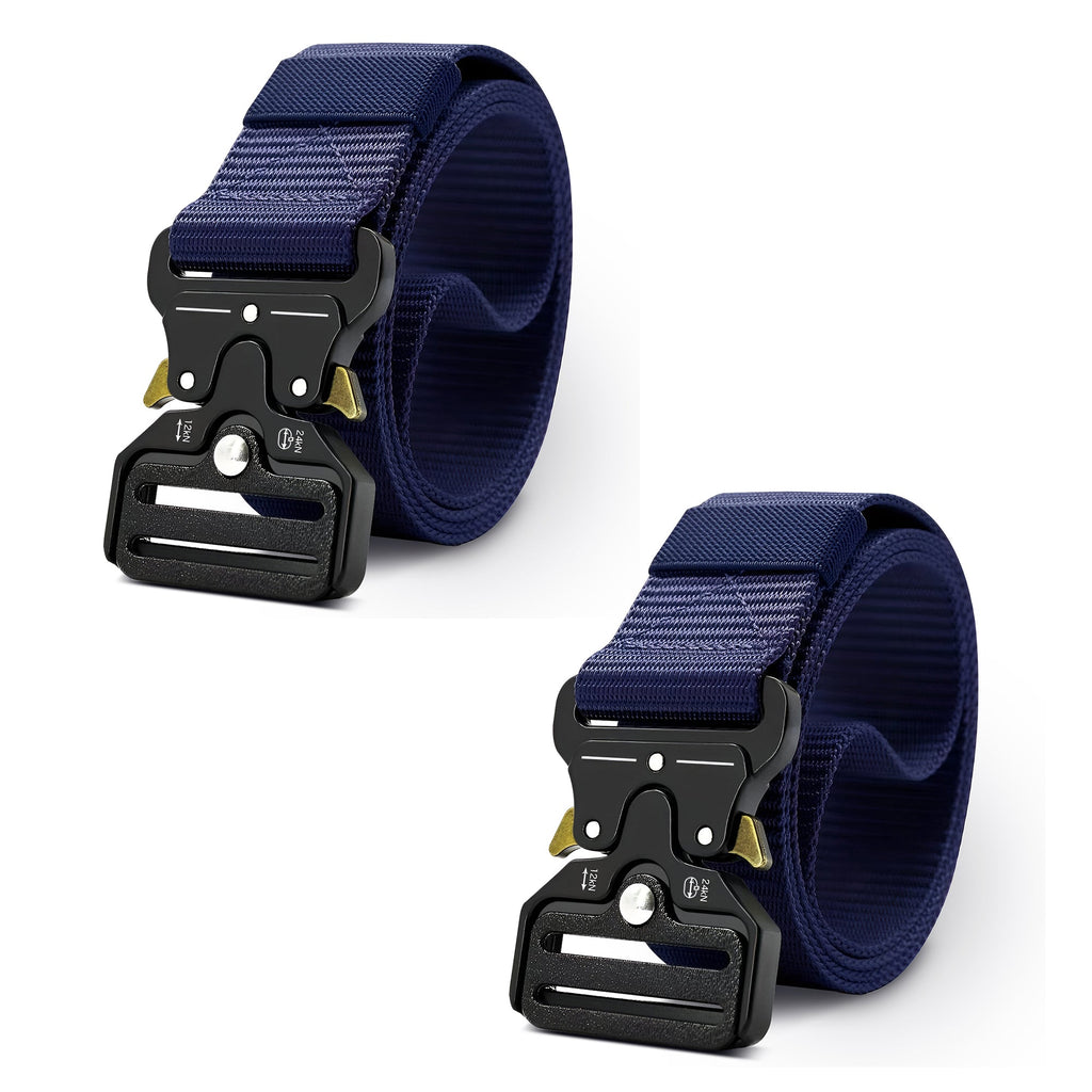 Men's Durable Fabric Trim Belt with Adjustable Automatic Sliding Buckle Fit