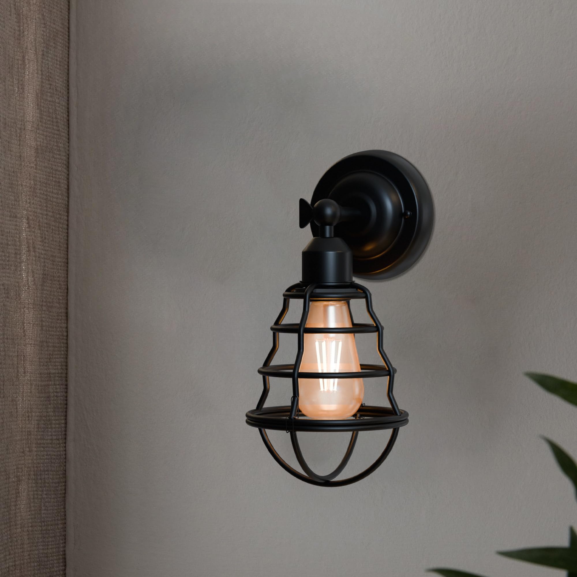 Industrial Vintage Adjustable Metal Wall Sconce Lamp for Bedroom Living Room Home