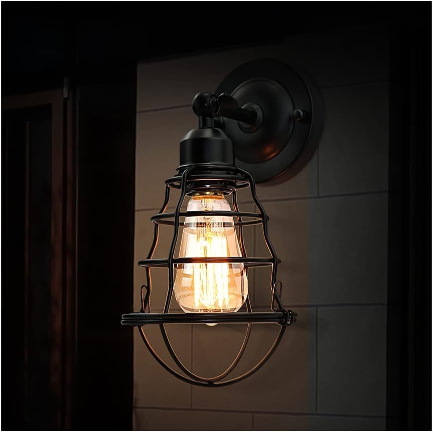 Industrial Vintage Adjustable Metal Wall Sconce Lamp for Bedroom Living Room Home