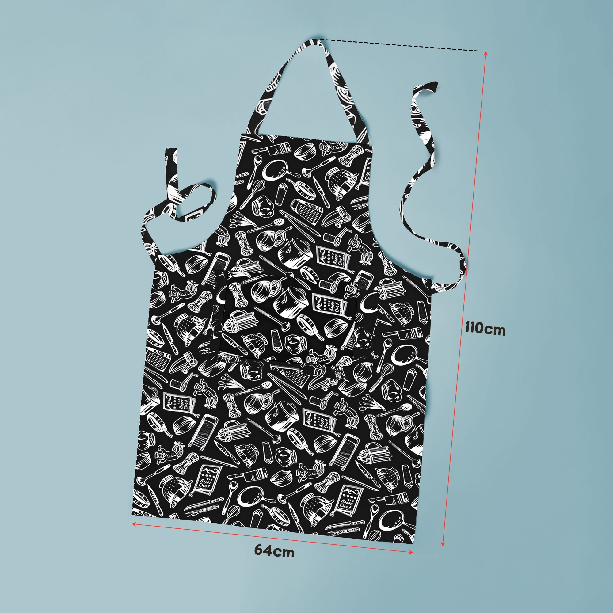 Customizable Bib Apron with Pocket for Cooking, Baking, Grilling, Crafts