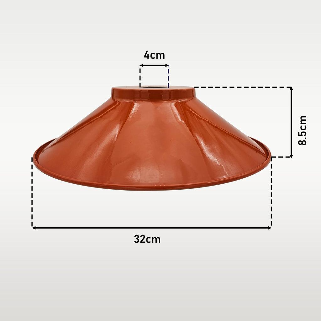 Easy Fit Retro Industrial Metal Cone Lamp Shade for Modern Interiors