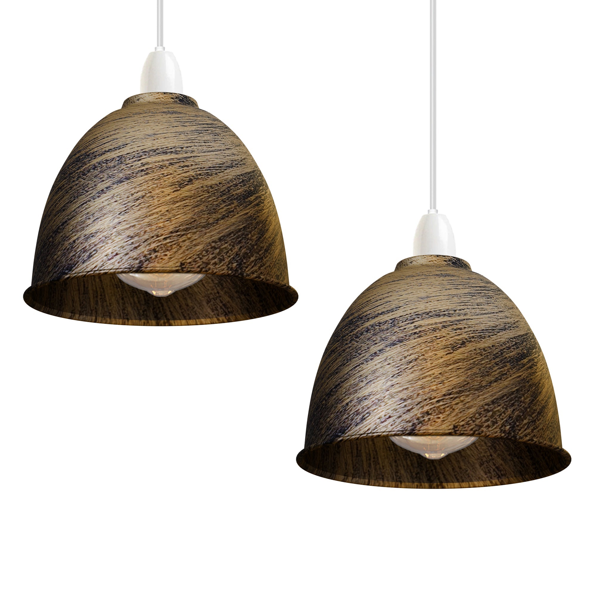 Easy Fit Metal Dome Pendant Lampshade Industrial Style for Ceiling Lights