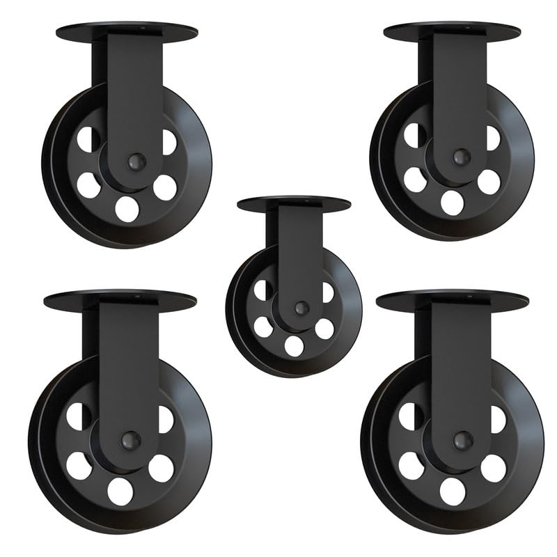Adjustable Industrial Black Metal Pendant Light Pulley System for Cable Management