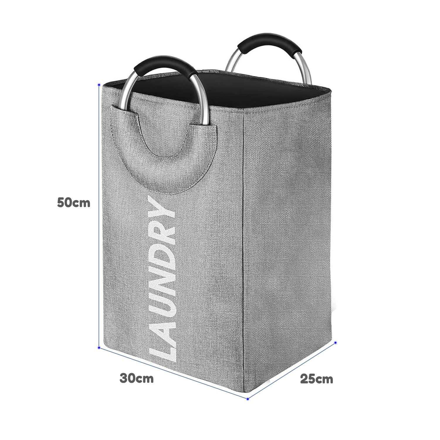 Heavy-Duty Collapsible Fabric Laundry Bag with Sturdy Aluminum Handles