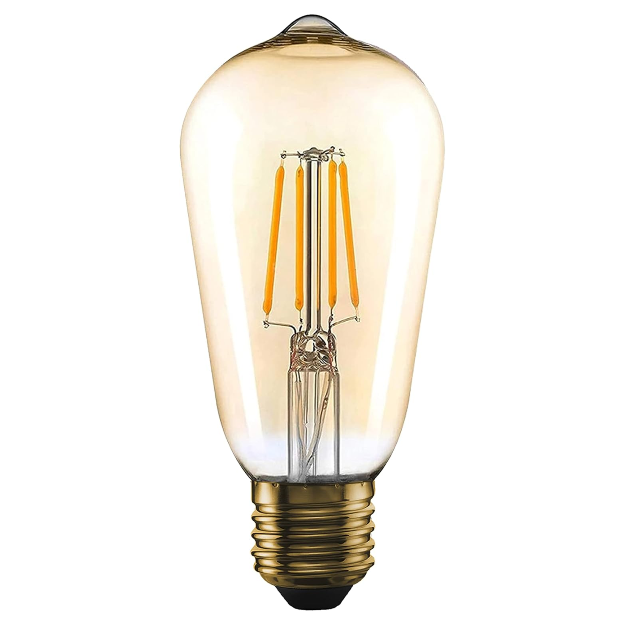 Dimmable LED Filament ST64 E27 Edison Bulb Warm White Amber Glass