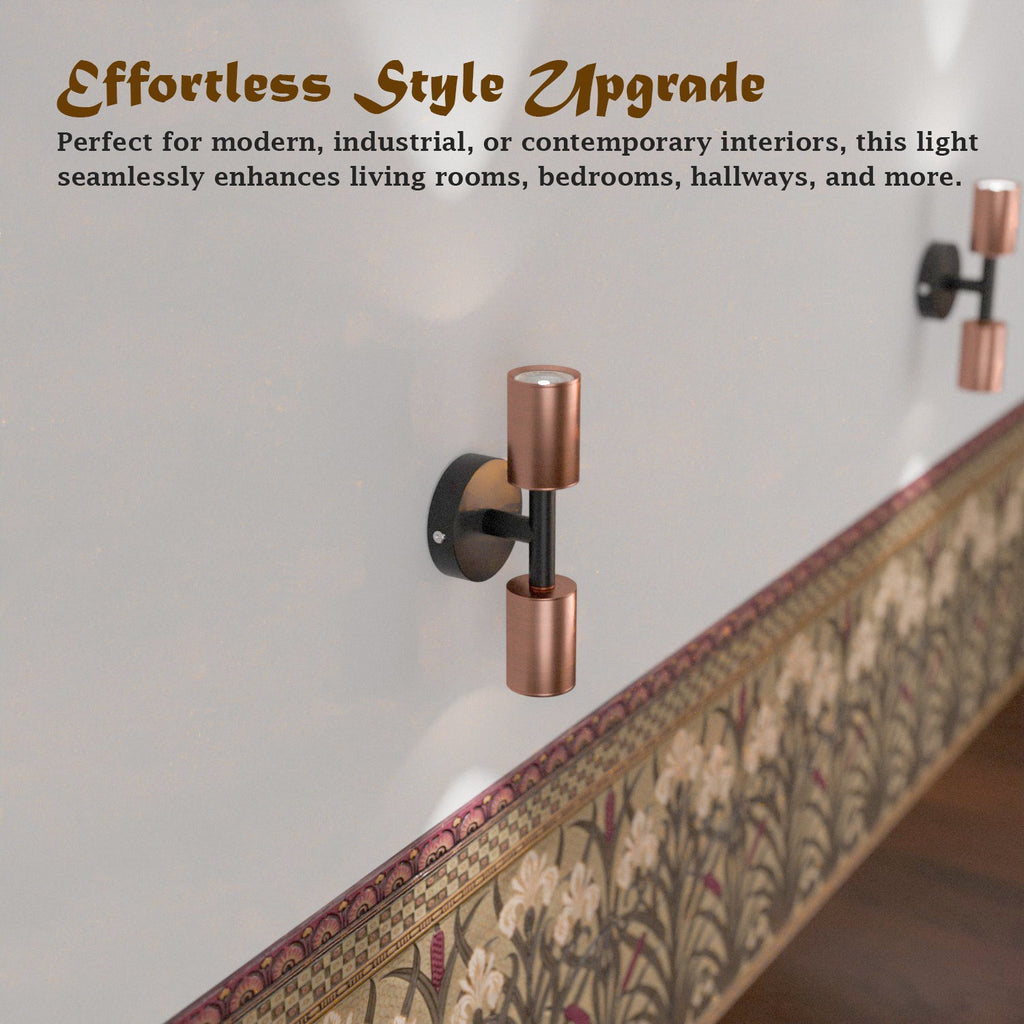 Modern Dual Head GU10 Wall Light - Stylish Up Down Metal Fixture