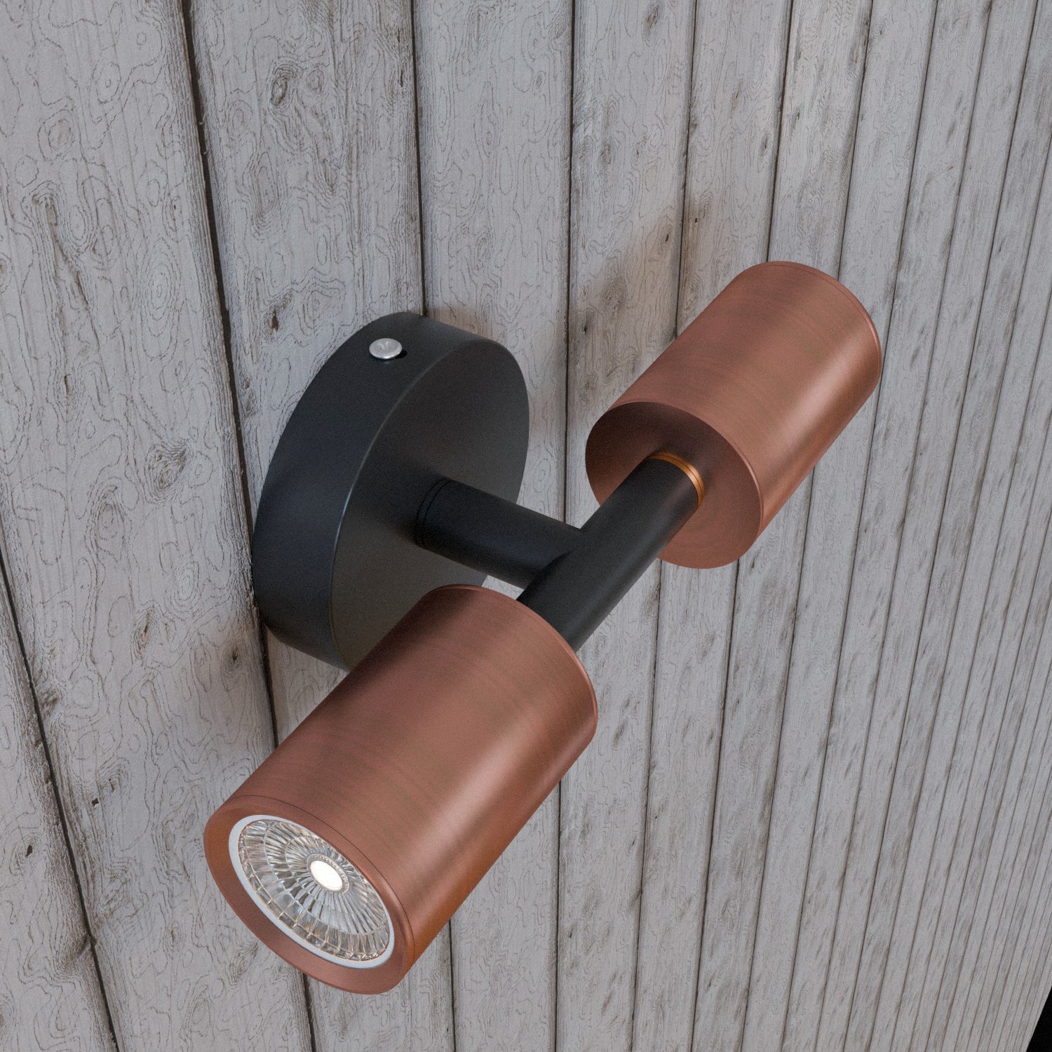 Modern Dual Head GU10 Wall Light - Stylish Up Down Metal Fixture