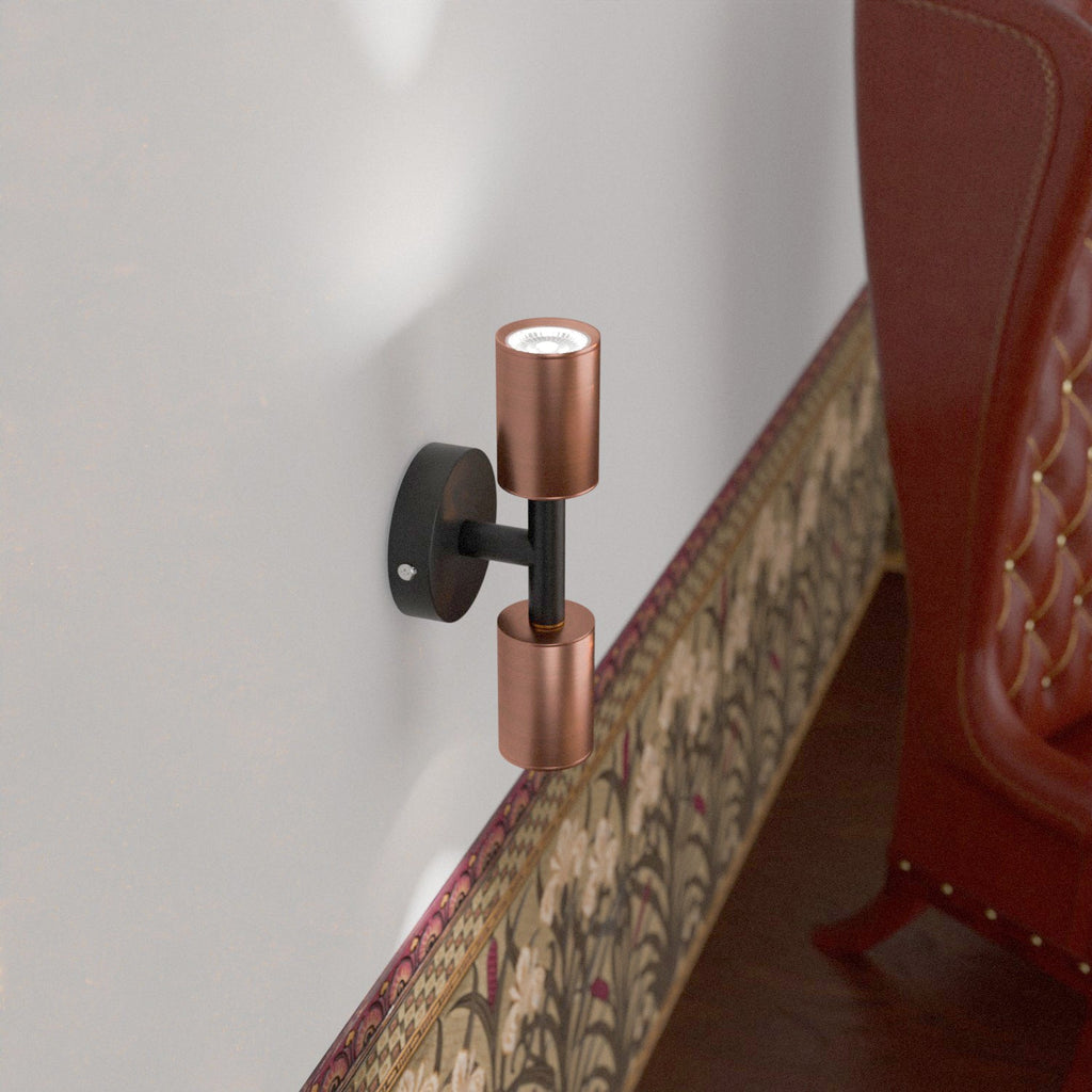 Modern Dual Head GU10 Wall Light - Stylish Up Down Metal Fixture