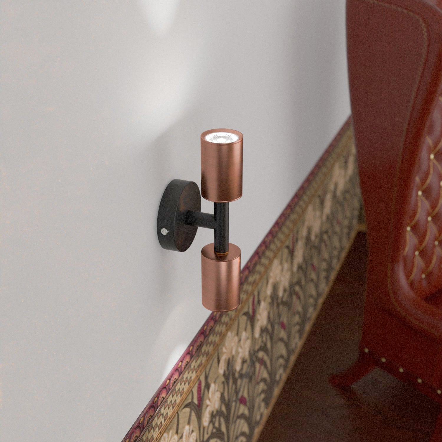 Modern Dual Head GU10 Wall Light - Stylish Up Down Metal Fixture