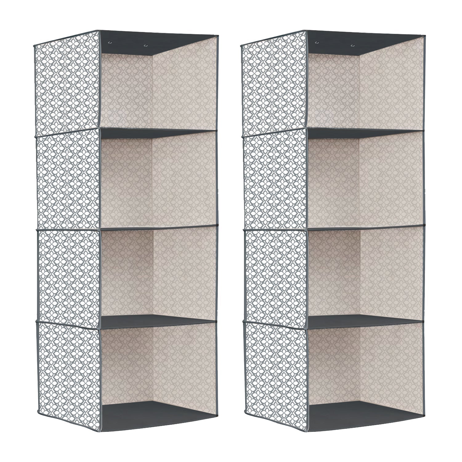 5-Shelf Fabric Hanging Closet Organizer Wardrobe Storage Unit Clothes Shelves
