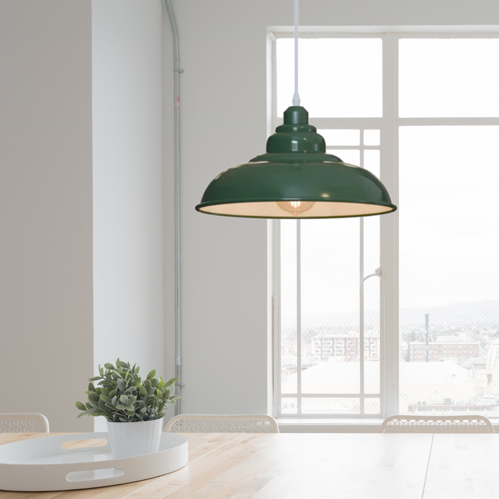 Vintage Retro Metal Shade Pendant Light | E27 ~5854