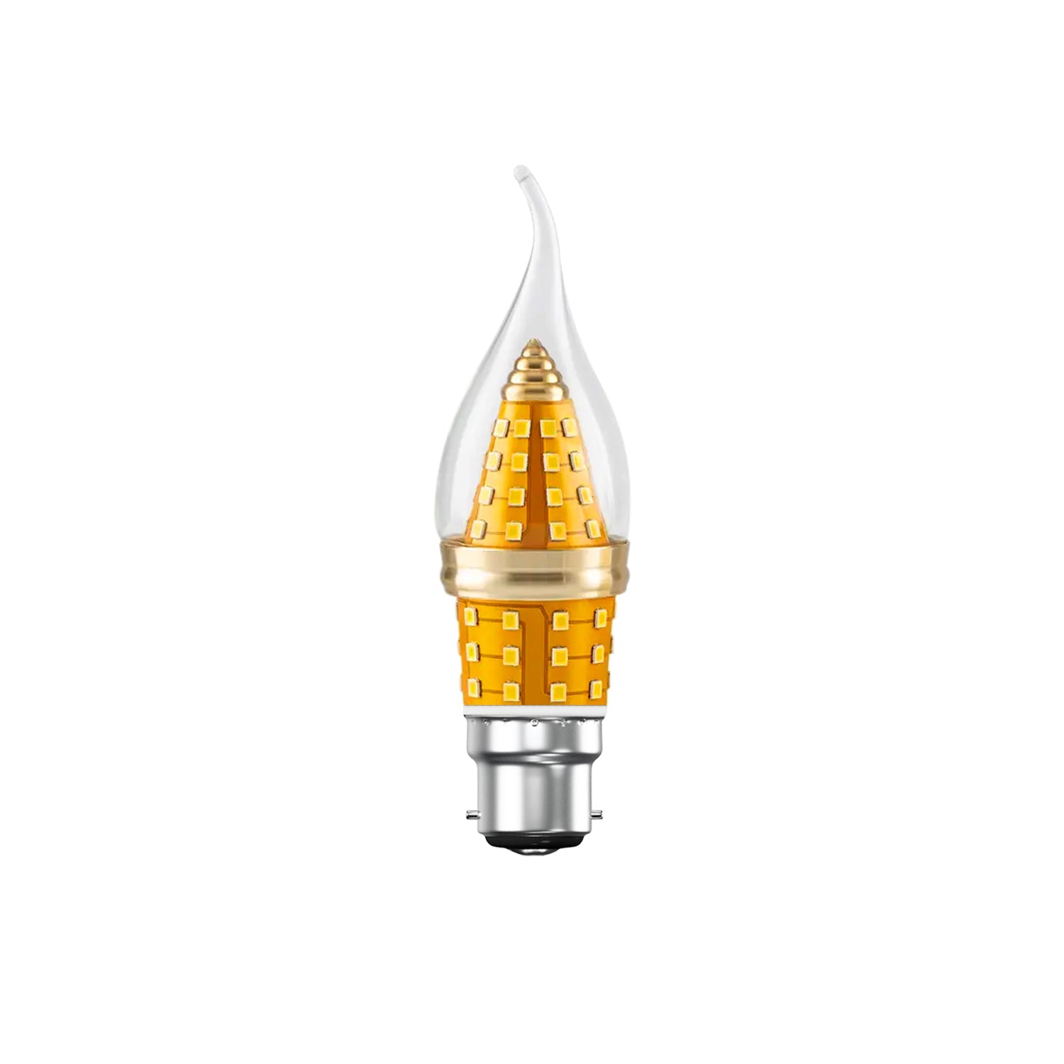 Vintage C35 LED B22 Candle Bulb 12W Amber Flame Tip
