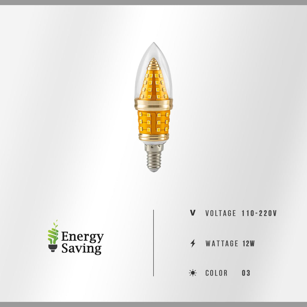 Retro LED E14 Candle Flame Cool White Bulb chandelier Light~5893