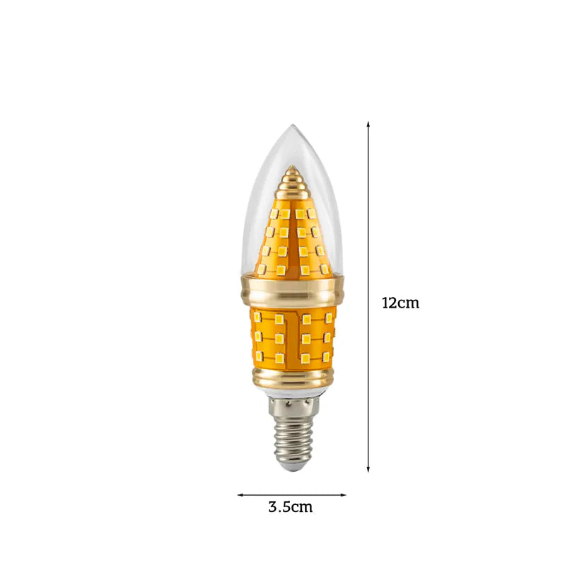 Retro E14 LED 12W Flame Tip Candle Chandelier Light Bulb