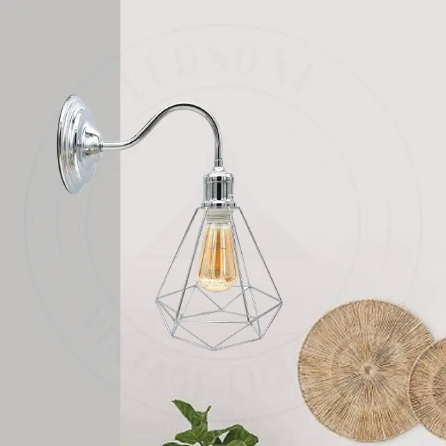 Modern Chrome Swan Neck Wall Sconce Light E27 Holder Fixture