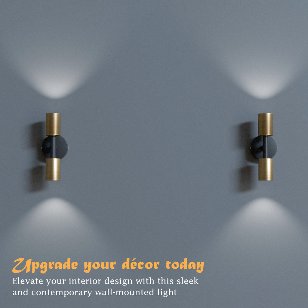 Modern Dual Head GU10 Wall Light - Stylish Up Down Metal Fixture