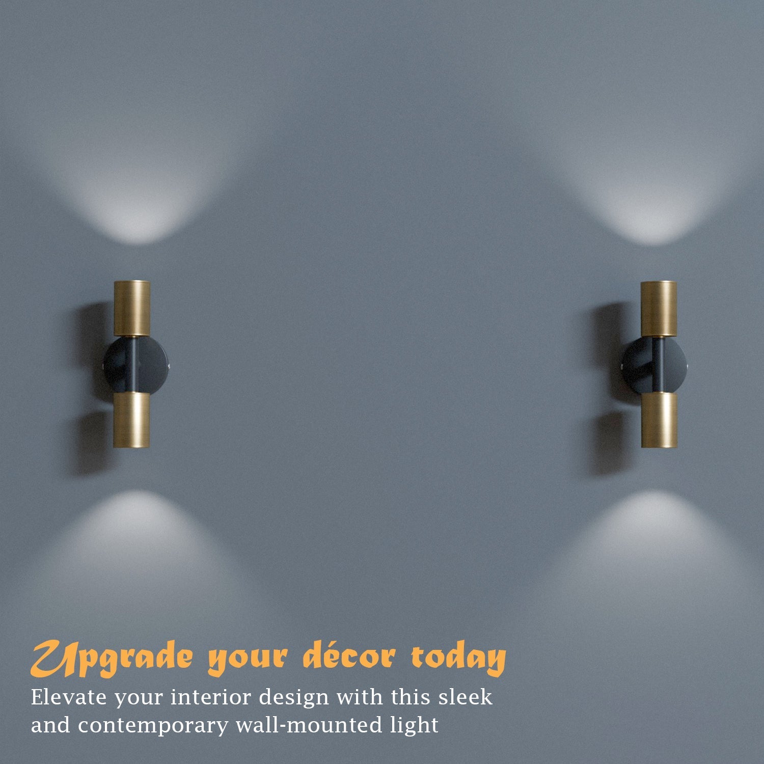 Modern Dual Head GU10 Wall Light - Stylish Up Down Metal Fixture