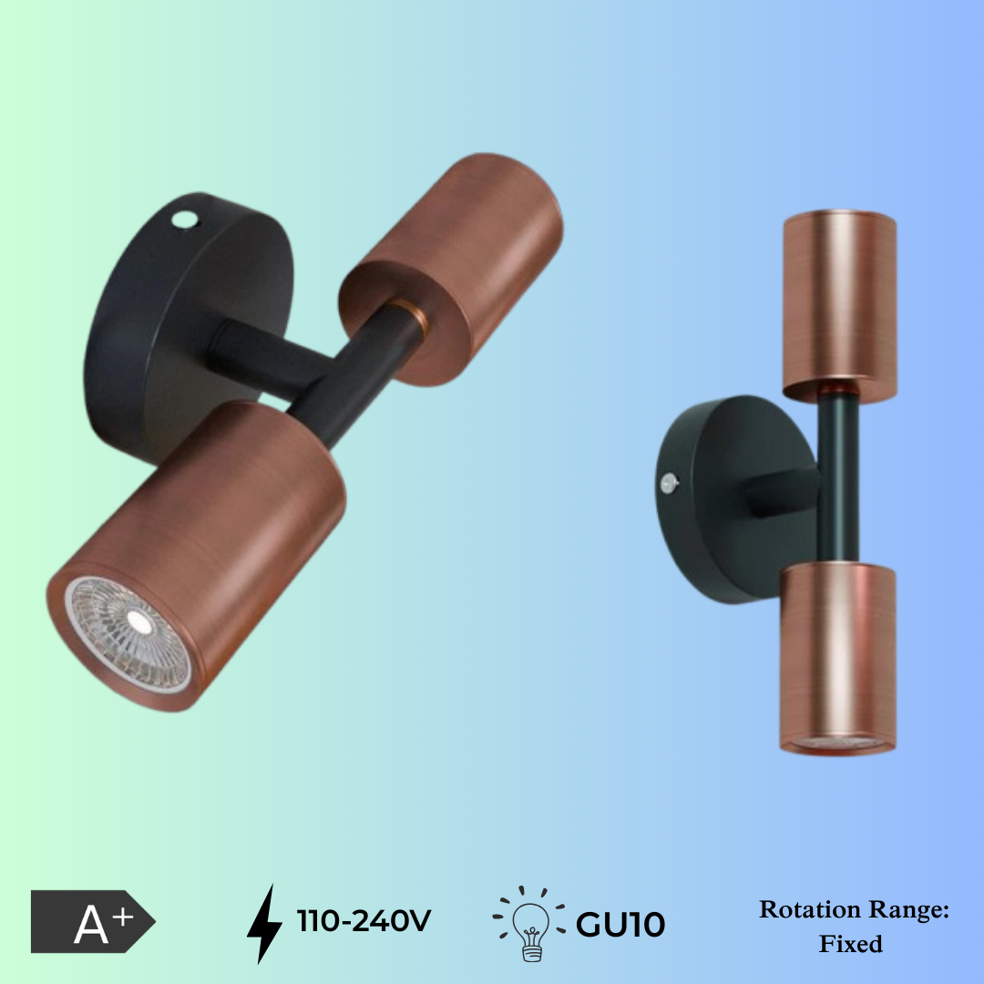 Modern Dual Head GU10 Wall Light - Stylish Up Down Metal Fixture