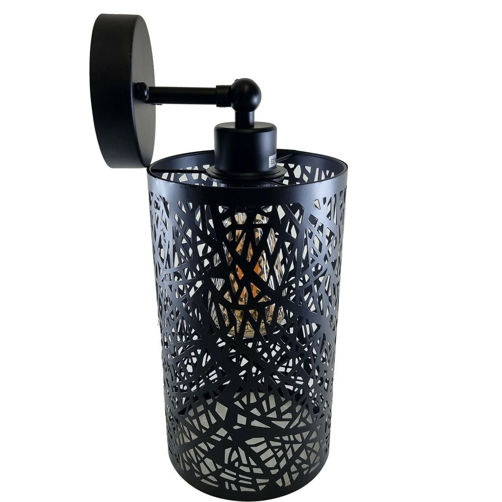 Modern Industrial Black Adjustable Arm Wall Sconce Light Fixture for Hallway
