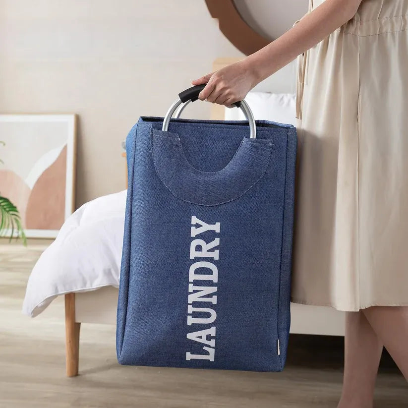 Heavy Duty Collapsible Laundry Bag with Sturdy Aluminum Handles