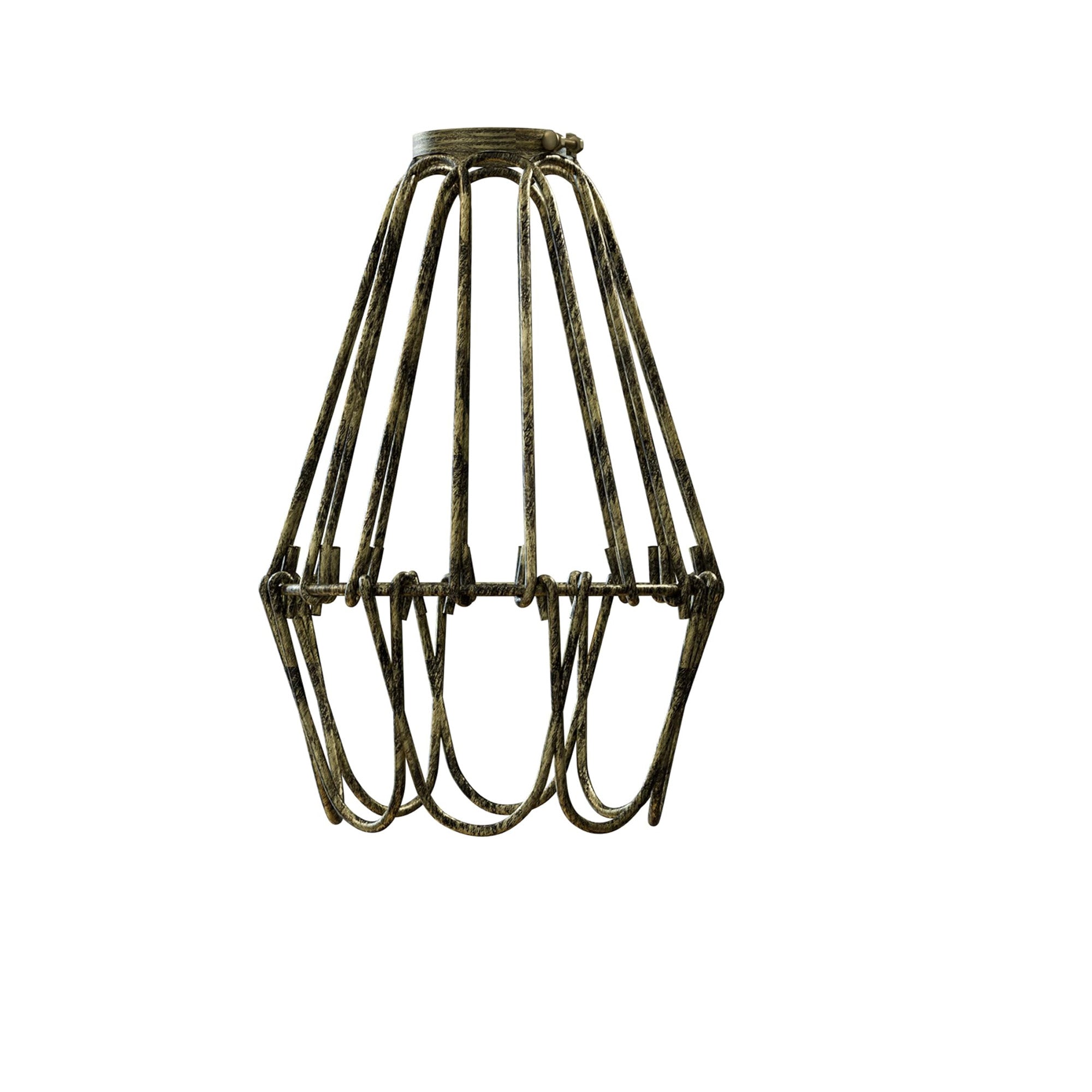 Vintage Metal Cage Industrial Wire Pendant Light Lampshade ~6092