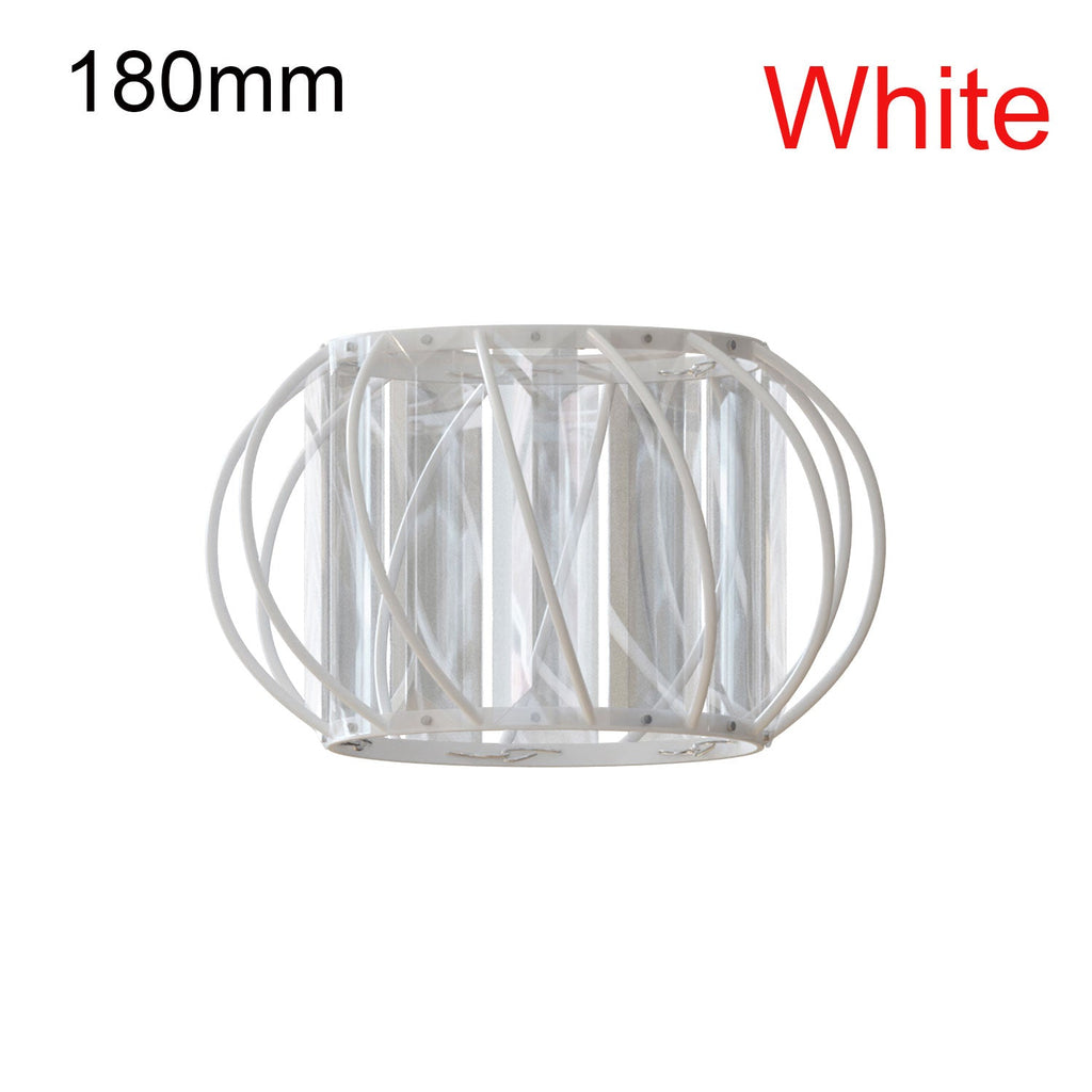 Elegant Modern Crystal Glass & Metal Cage Ceiling Pendant Light Shade