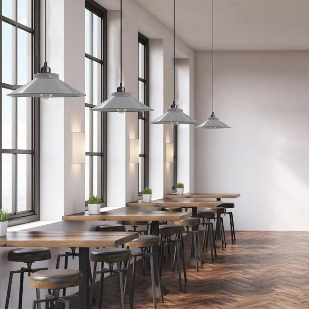 Adjustable Vintage Metal Single Head Hanging Pendant Light with E27 Socket